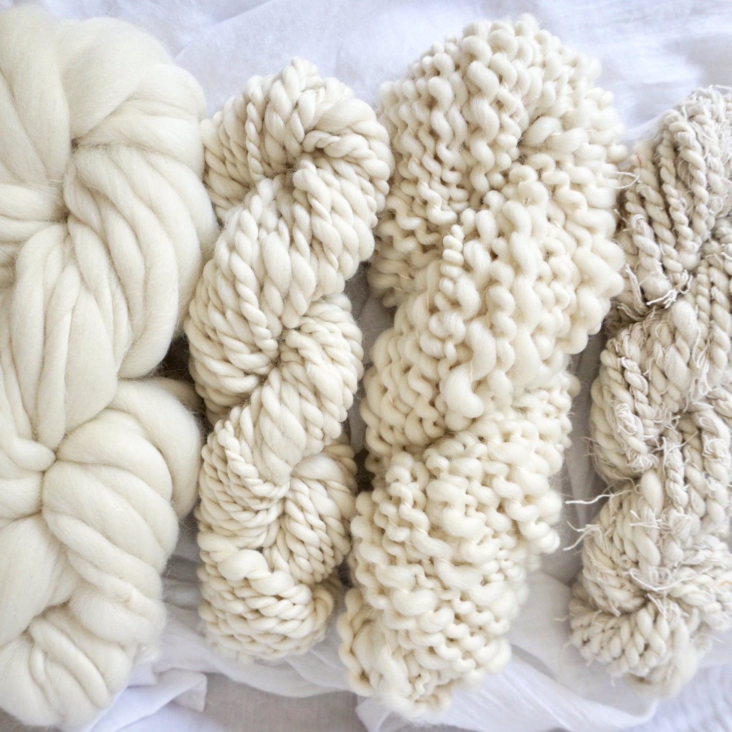Hand Spun Yarn - Natural Bundle - The Unusual Pear