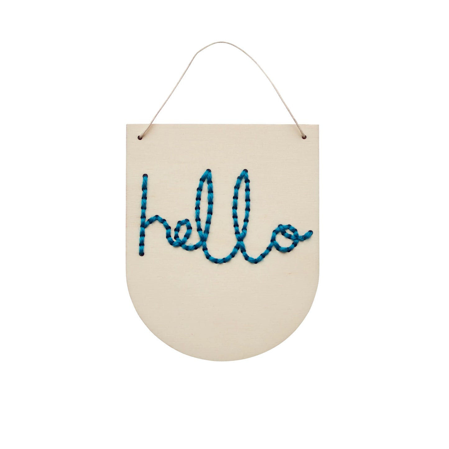 Hello Banner Embroidery Kit - The Unusual Pear